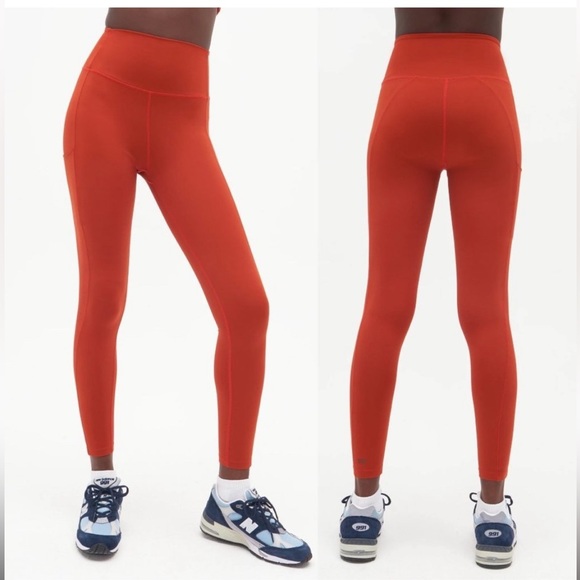 Splits59 Tread High Waist Techflex 7/8 Legging Rum Rust Orange Size Small - Picture 5 of 7